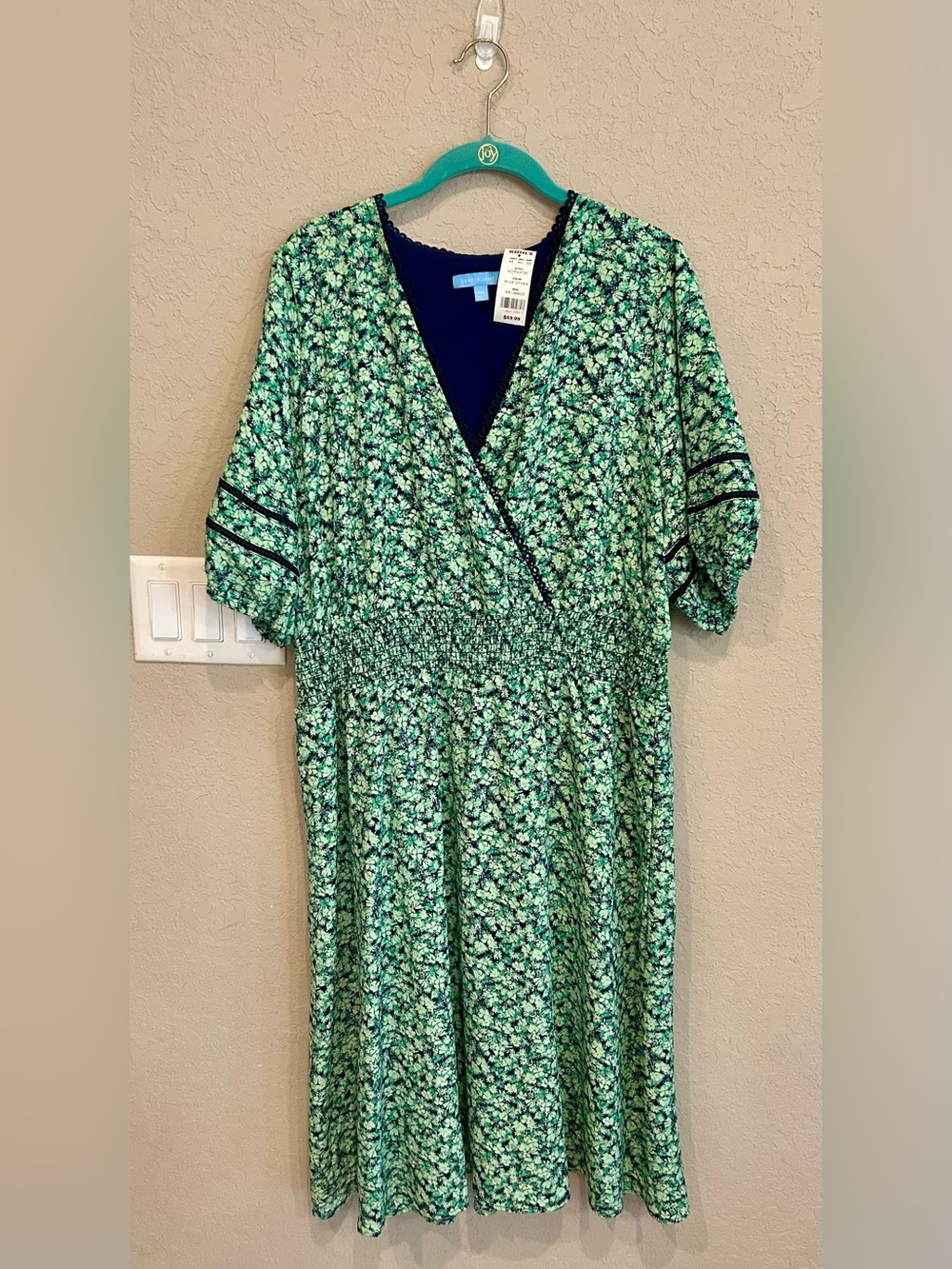 Draper James floral smocked waist dress